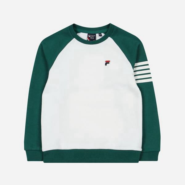 Fila B Boy's Sweatshirts - Green/White,NZ 765-68542